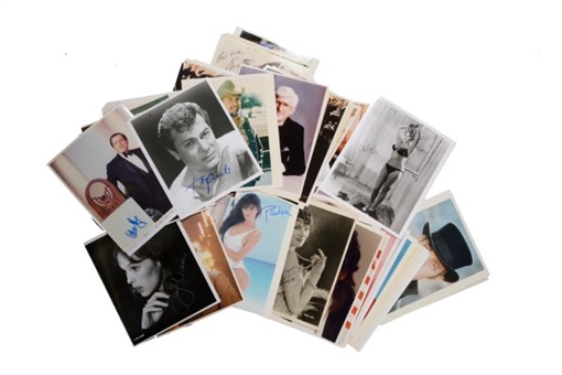 Large Lot of 104 Celebrity Signed 8x10 Photos including Sophia Loren, Russell Crowe and More